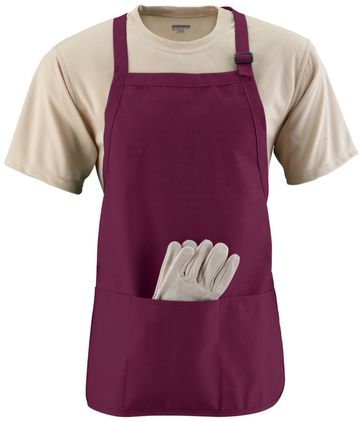 Augusta Adult Unisex Medium Length Apron - 22" x 24"